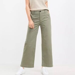Loft Wide Leg Cropped Chino Pant